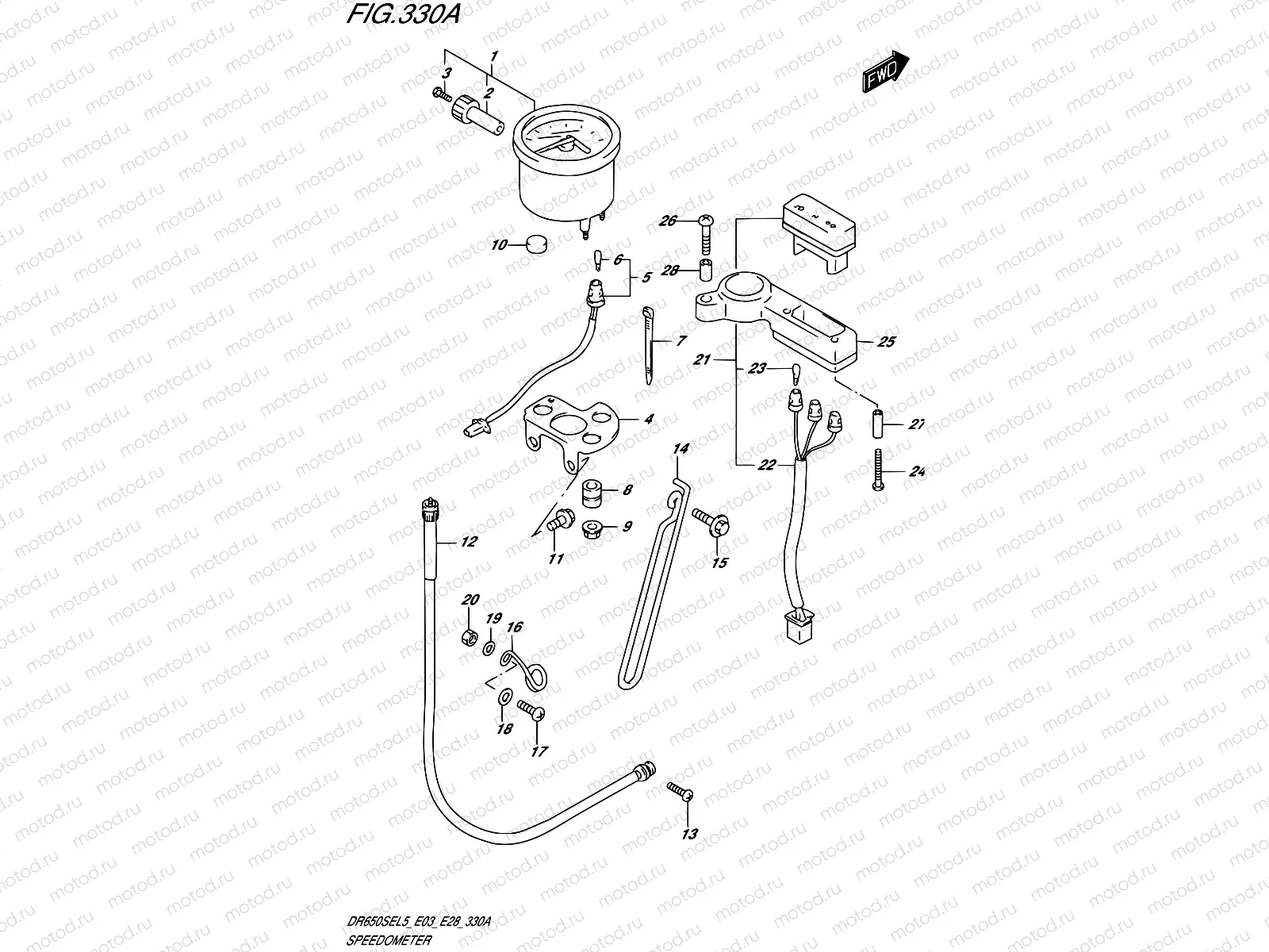 330A - SPEEDOMETER (DR650SEL5 E03)