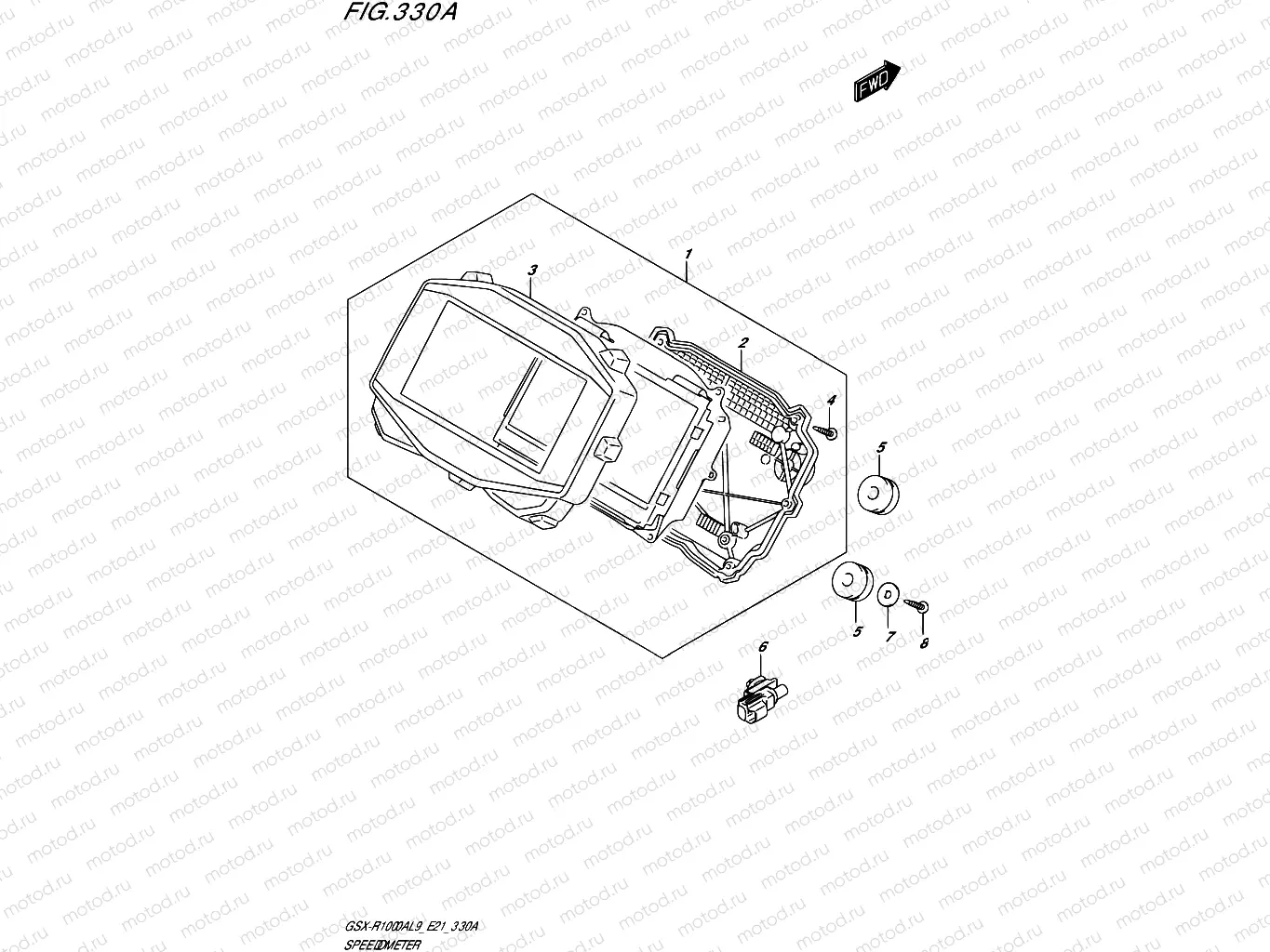 330A - SPEEDOMETER (GSX-R1000A)