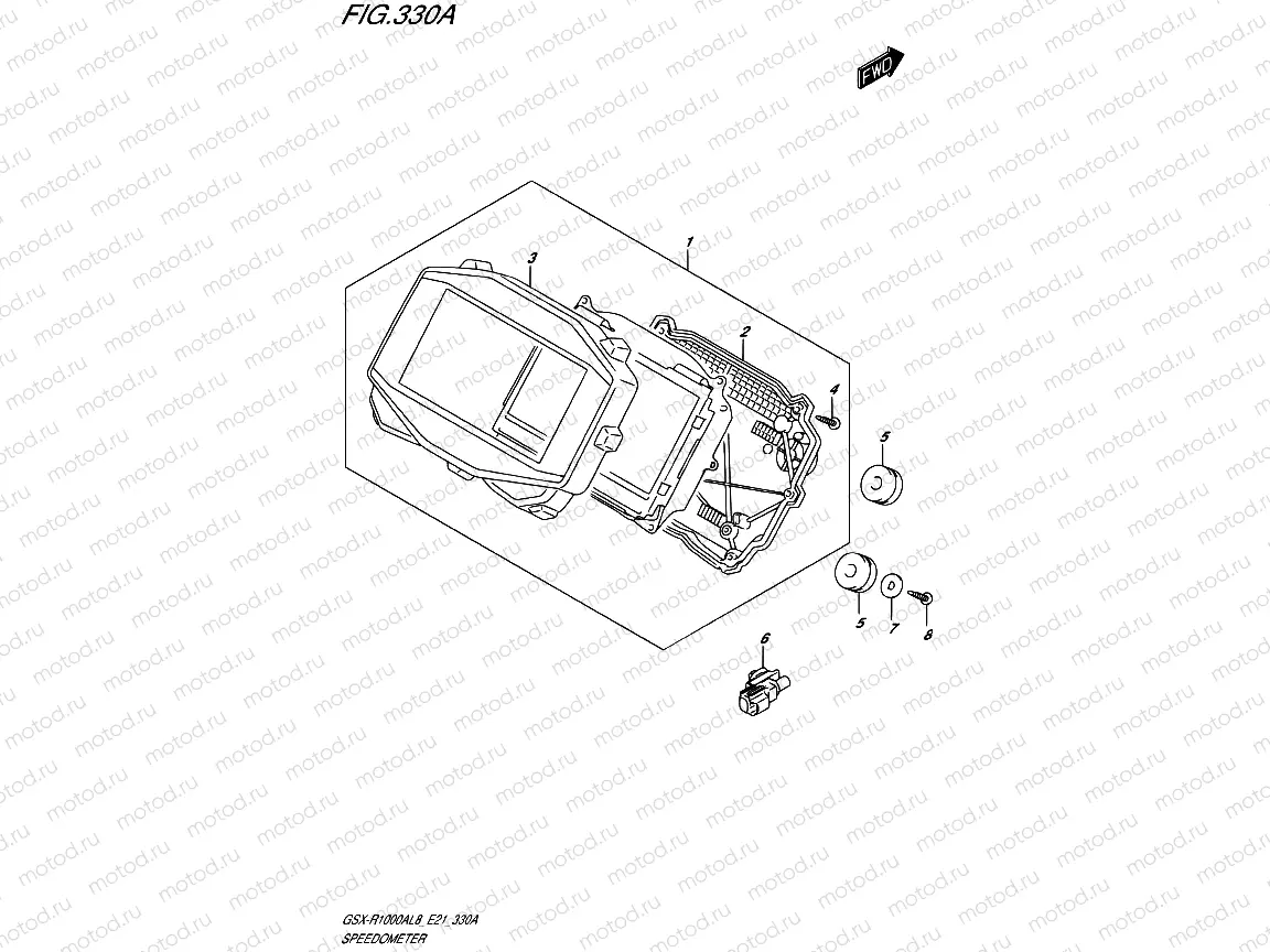330A - SPEEDOMETER (GSX-R1000AL8 E21)