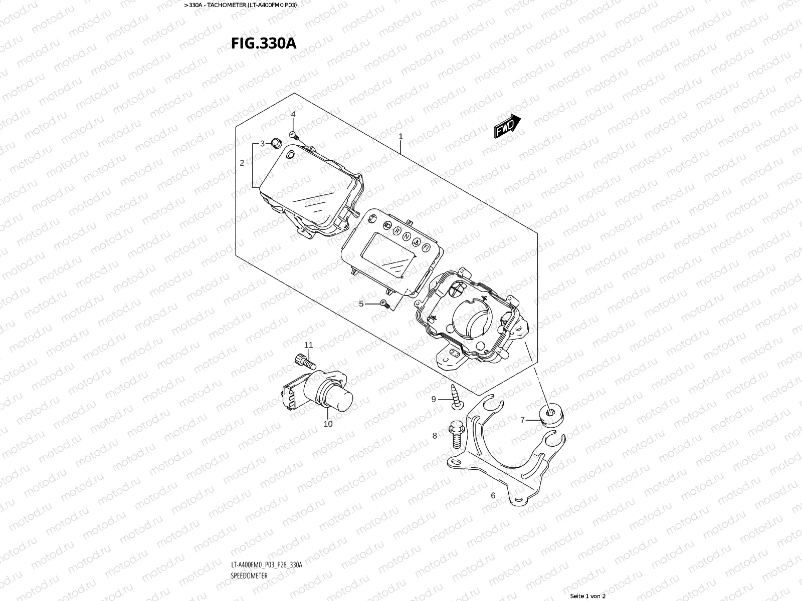 330A - SPEEDOMETER (LT-A400FM0 P03)