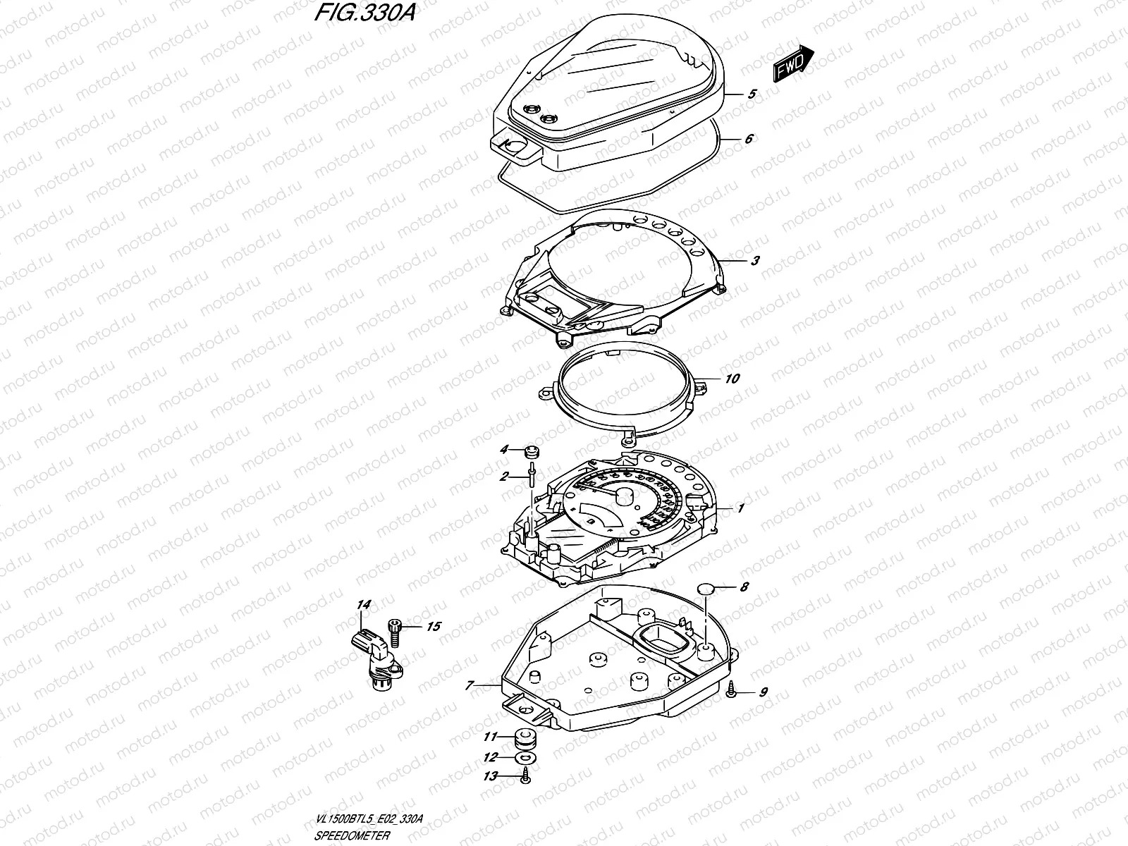 330A - SPEEDOMETER (VL1500BTL5 E02)