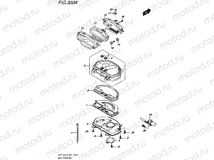 330A - SPEEDOMETER (VZR1800L6 E19)
