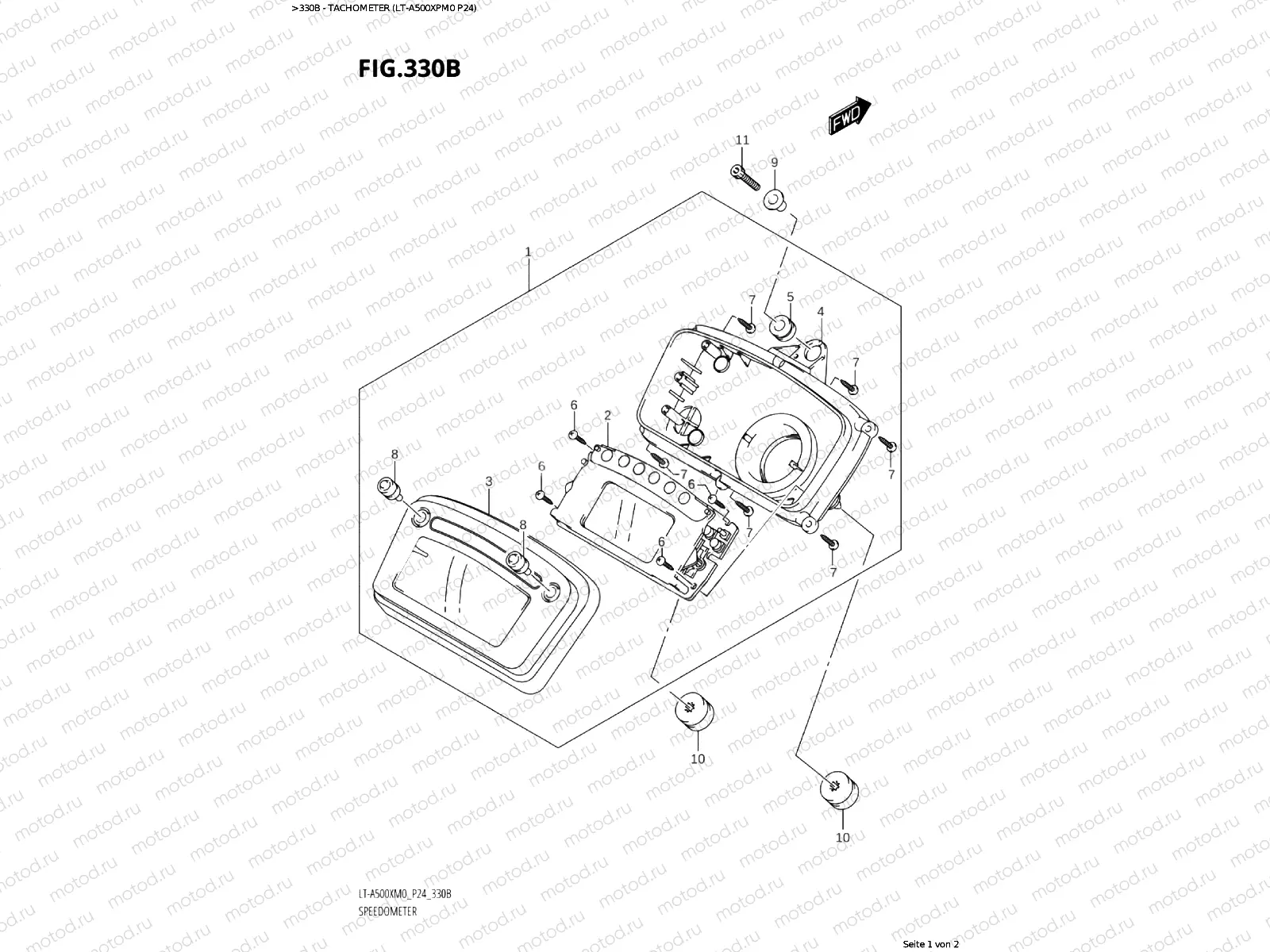 330B - SPEEDOMETER (LT-A500XPM0 P24)