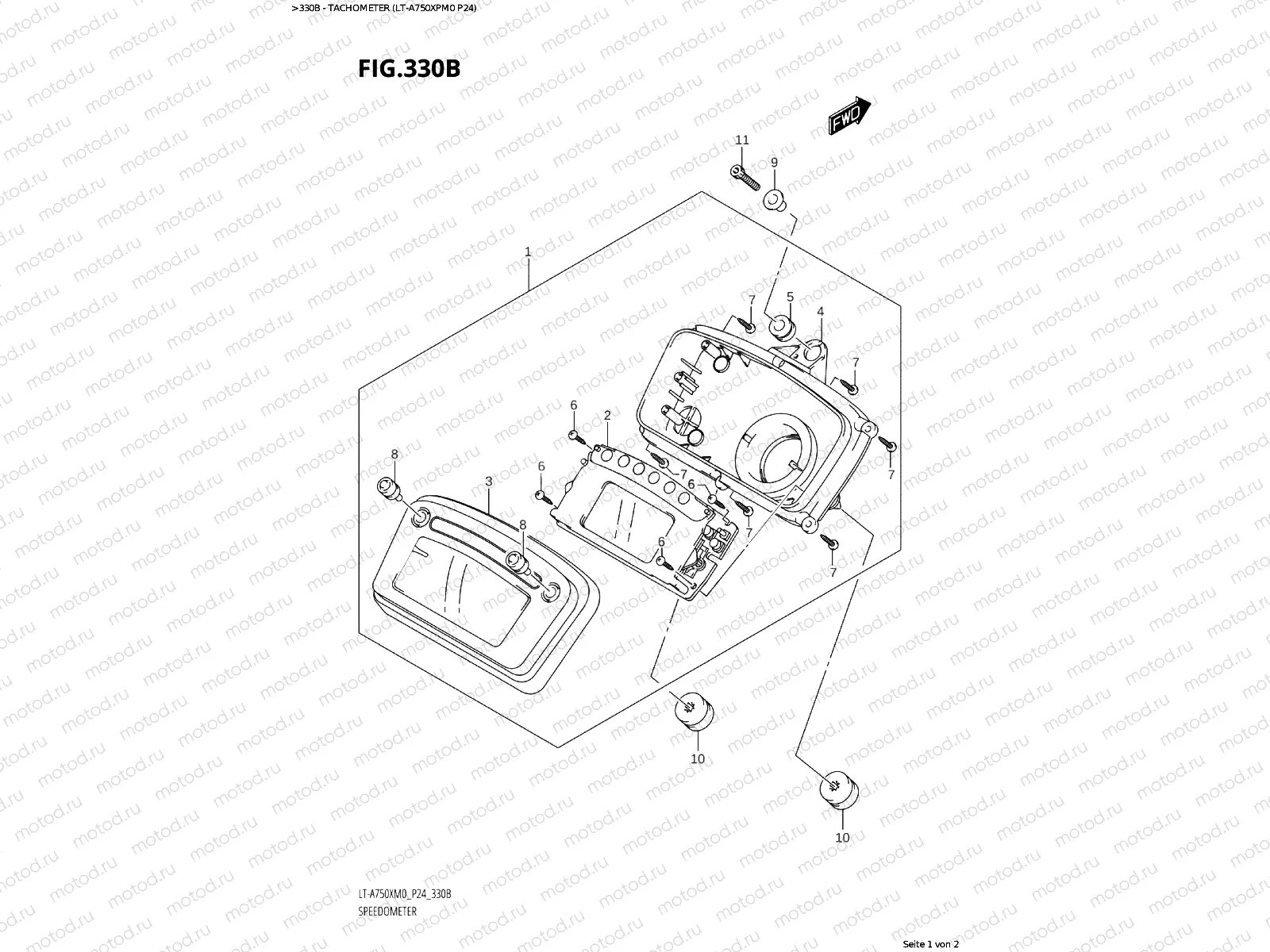 330B - SPEEDOMETER (LT-A750XPM0 P24)