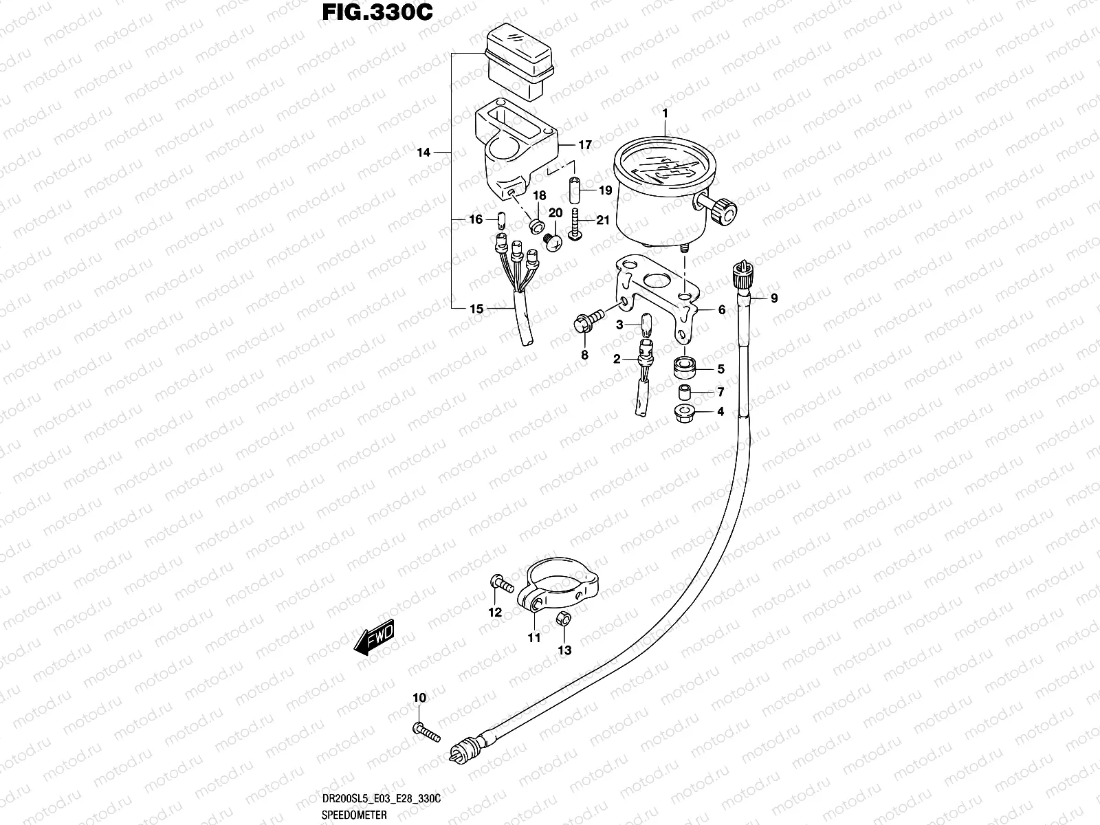 330C - SPEEDOMETER (DR200SL5 E33)
