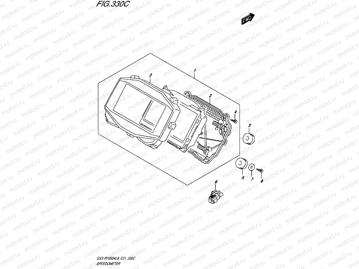 330C - SPEEDOMETER (GSX-R1000RAL8 E21)