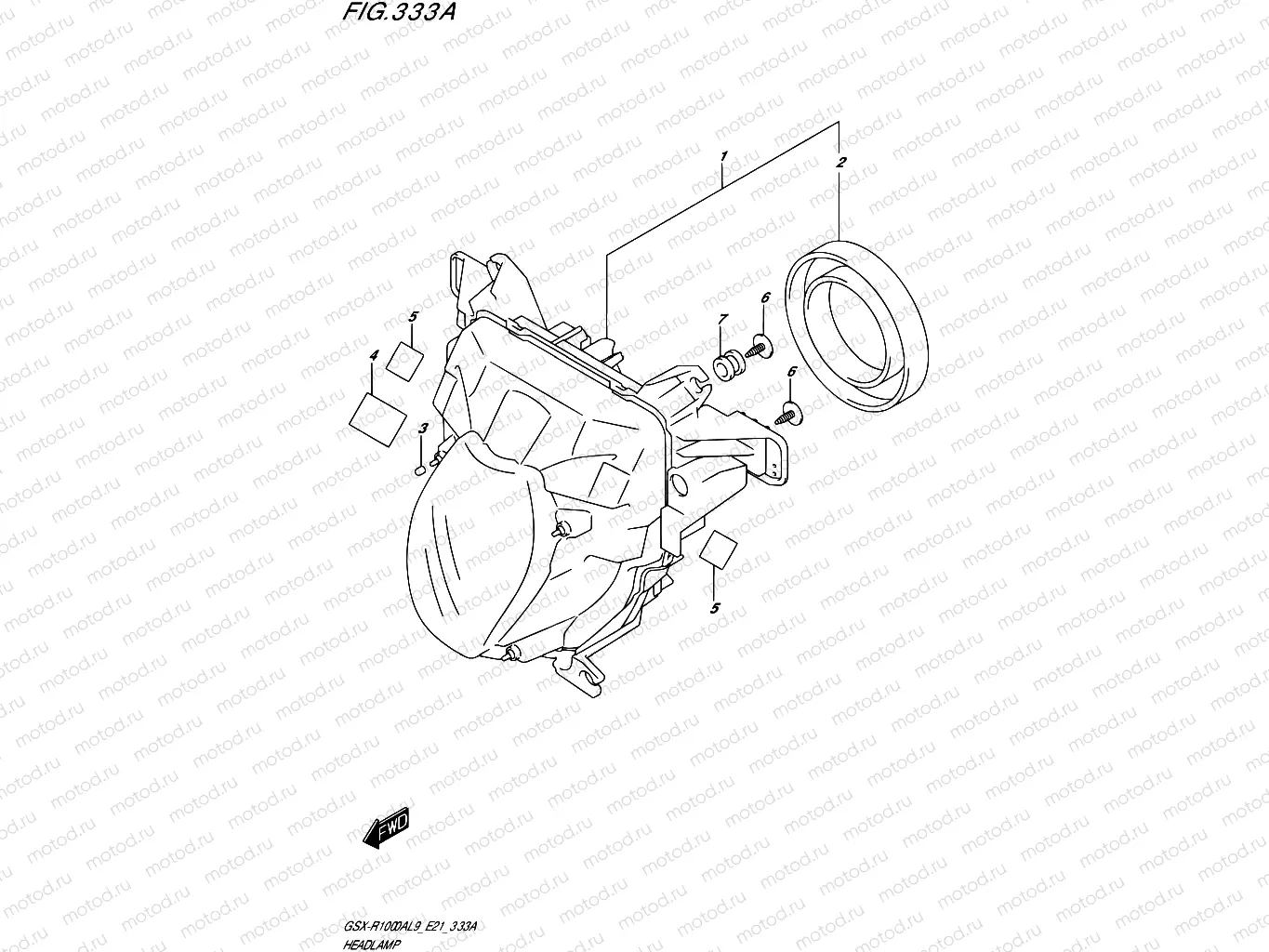 333A - HEADLAMP (GSX-R1000A)