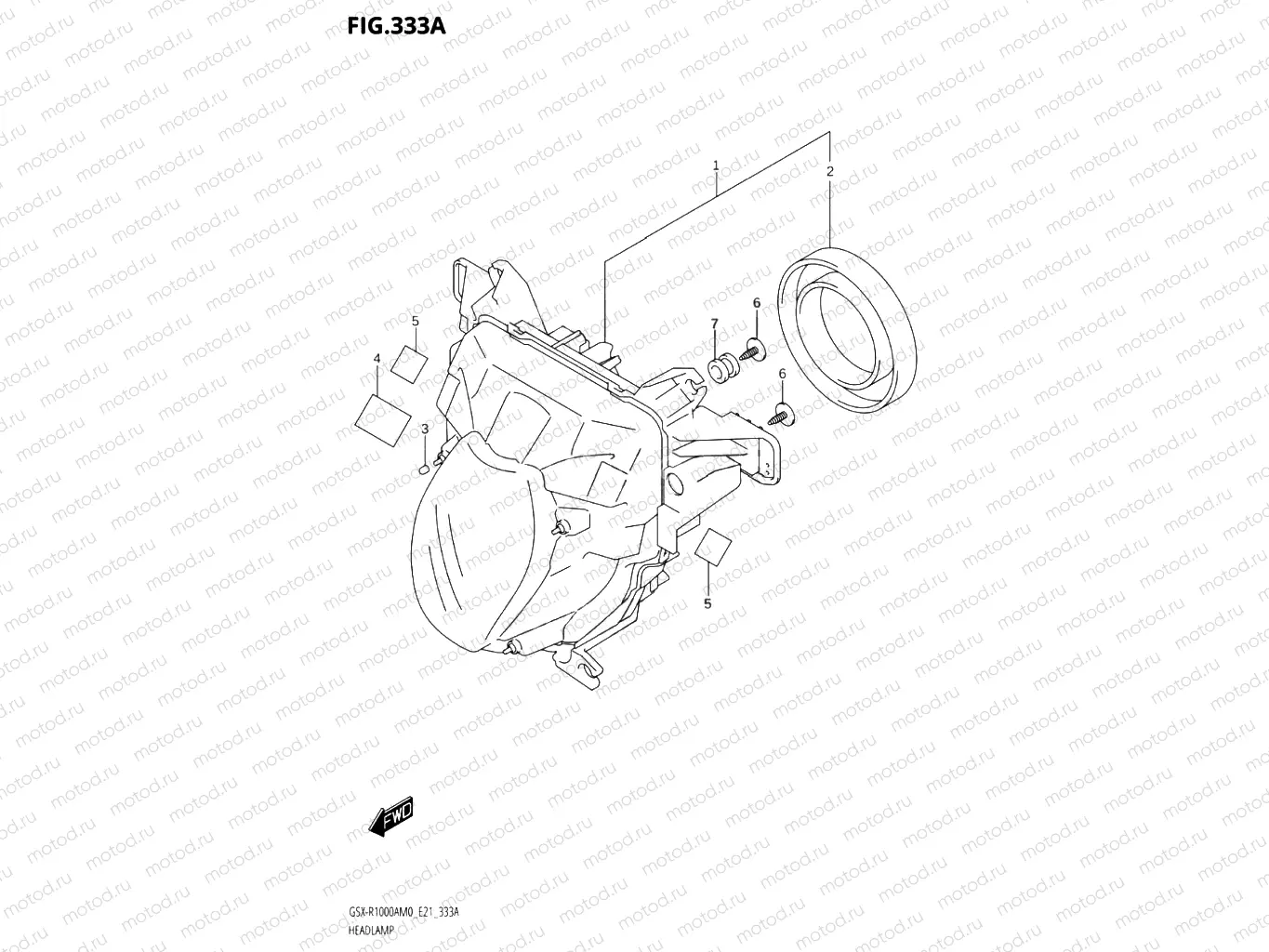 333A - HEADLAMP (GSX-R1000A)