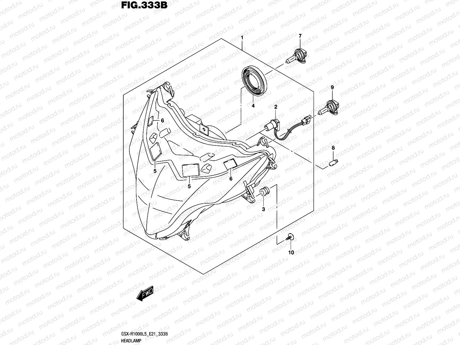 333B - HEADLAMP (GSX-R1000UFL5 E21)