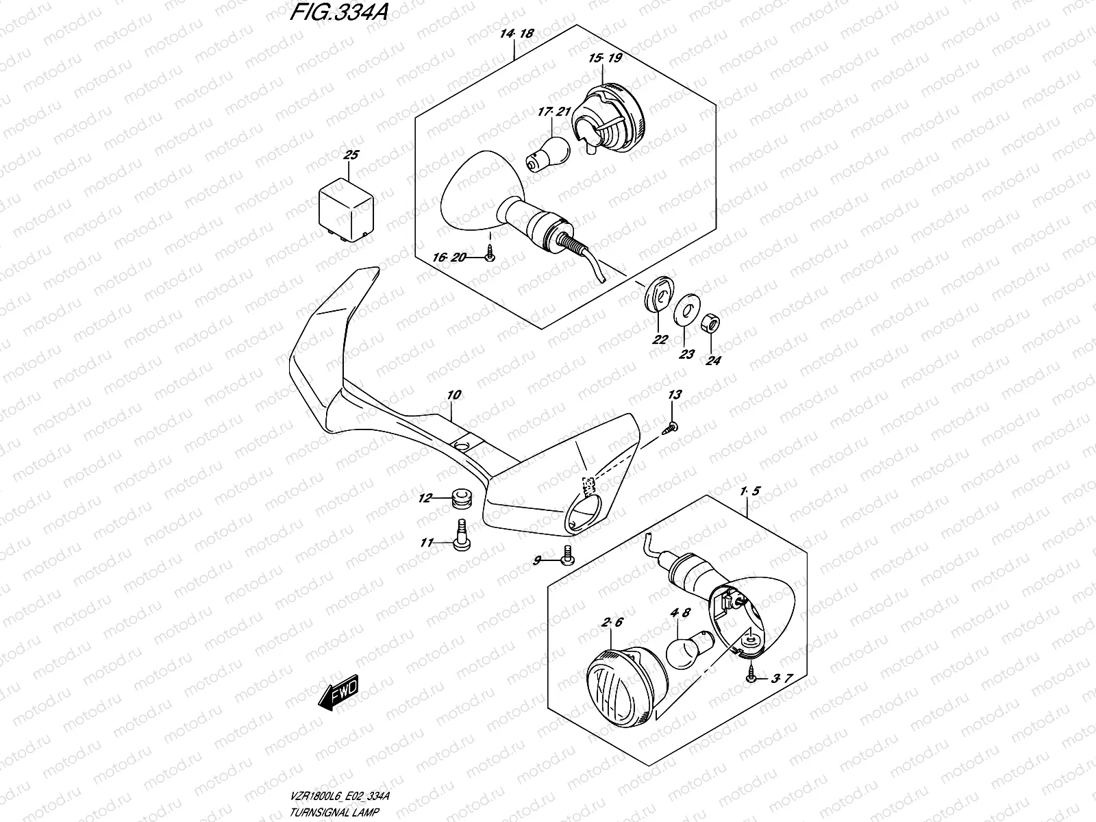 334A - TURNSIGNAL LAMP (VZR1800L6 E19)