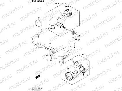 334A - TURNSIGNAL LAMP (VZR1800L7 E19)