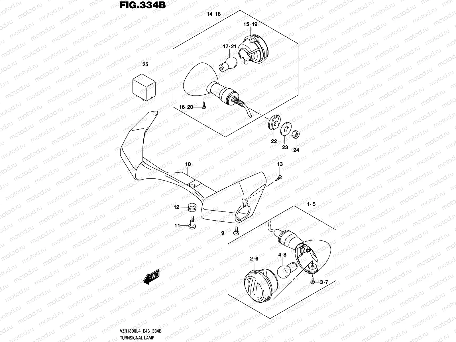 334B - TURNSIGNAL LAMP (VZR1800ZL4 E43)