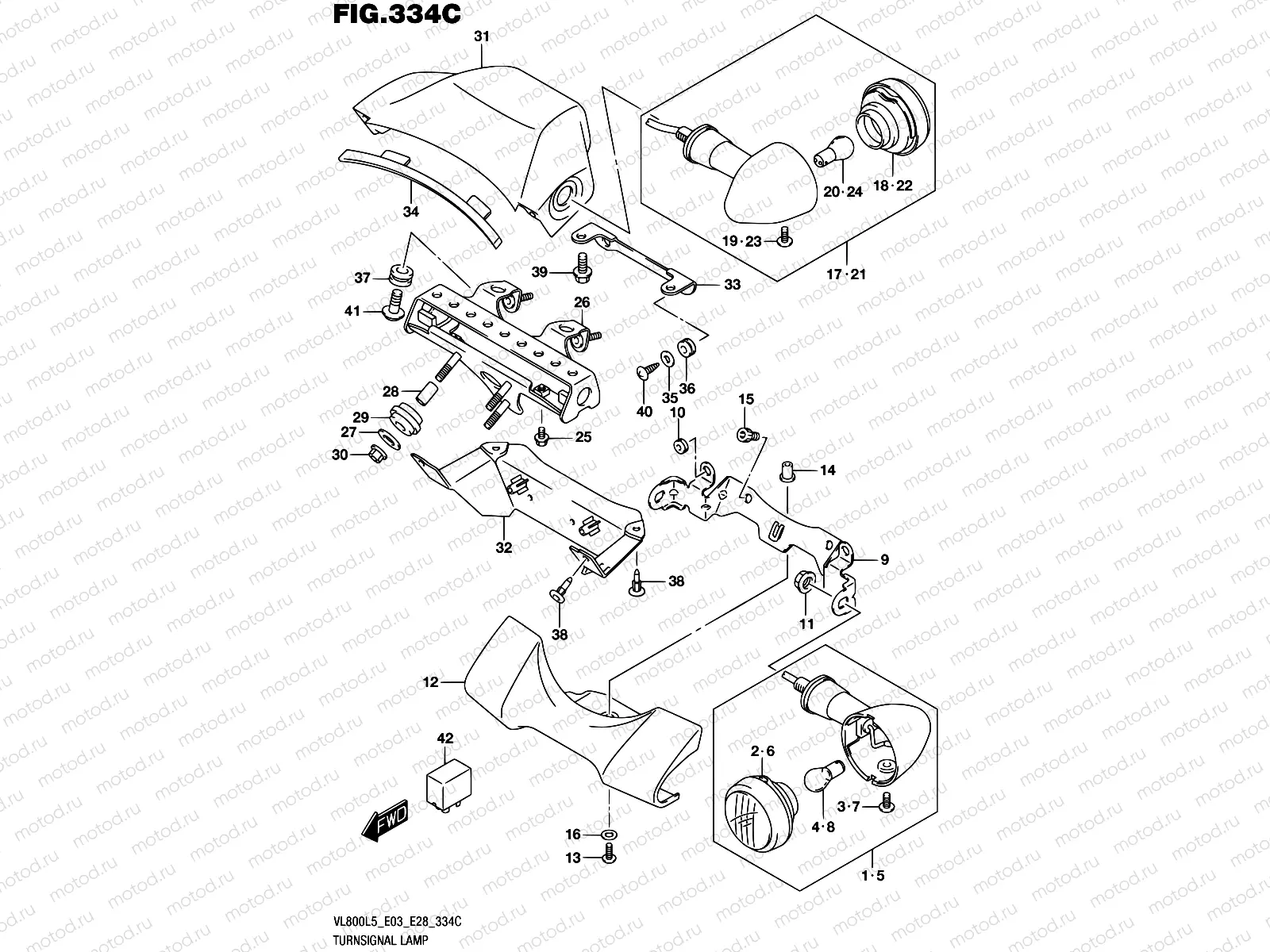334C - TURNSIGNAL LAMP (VL800TL5 E03)