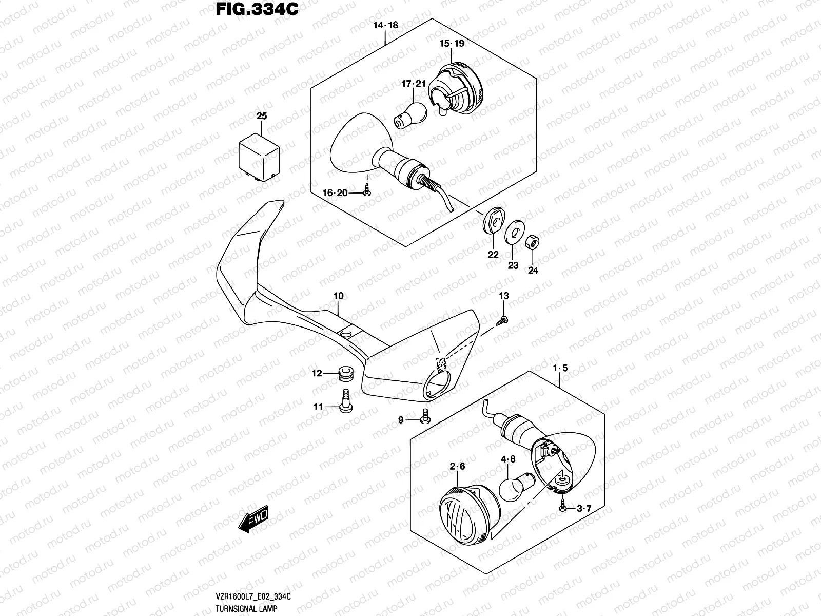 334C - TURNSIGNAL LAMP (VZR1800BZL7 E19)