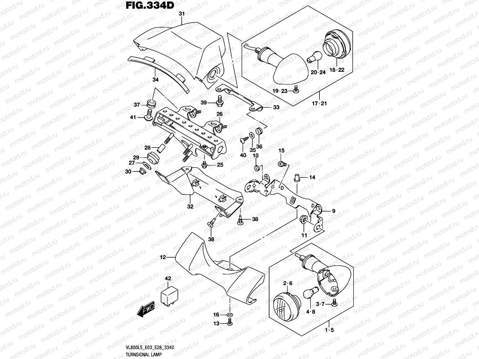 334D - TURNSIGNAL LAMP (VL800TL5 E28)