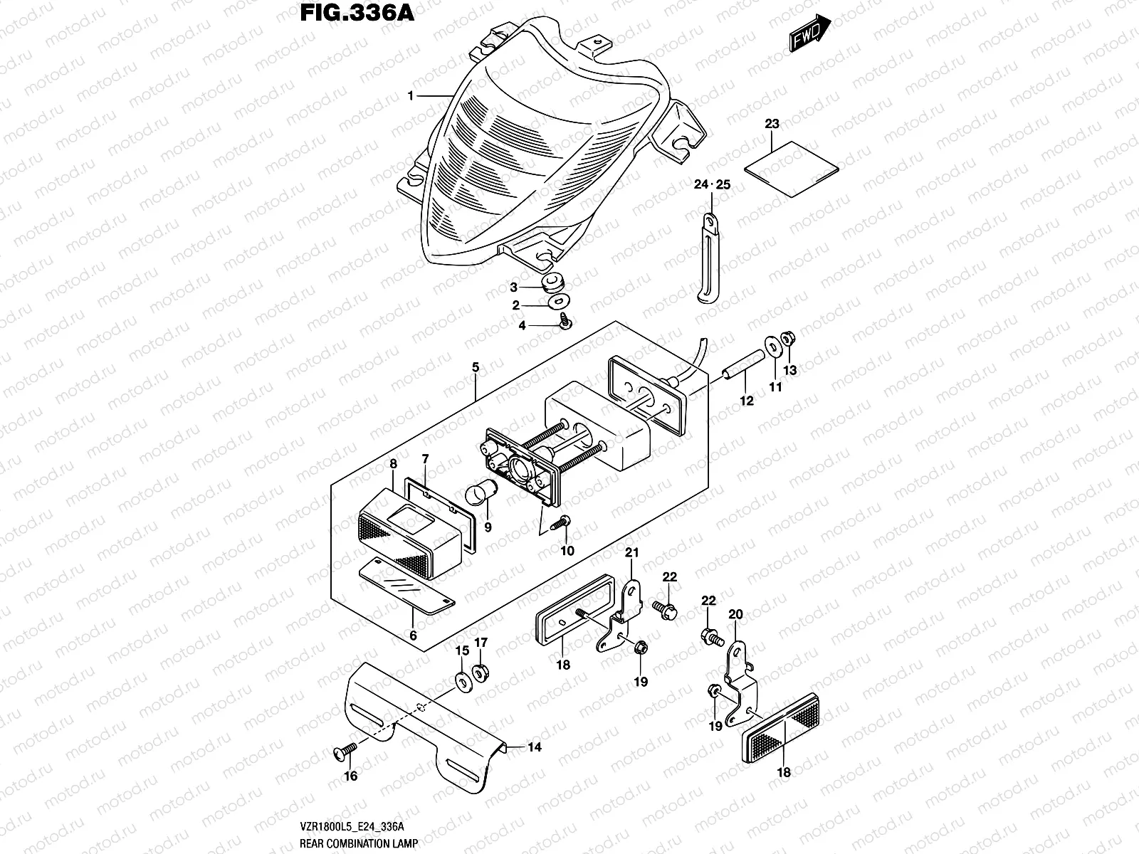 336A - REAR COMBINATION LAMP (VZR1800L5 E24)