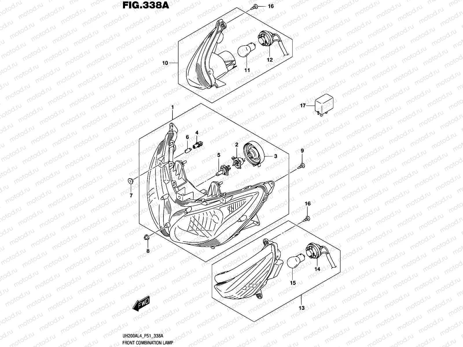 338A - FRONT COMBINATION LAMP