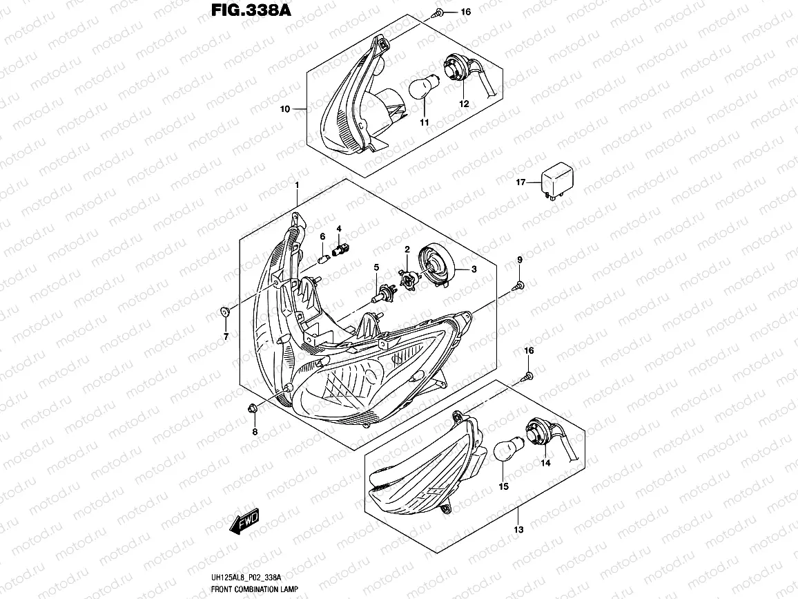 338A - FRONT COMBINATION LAMP