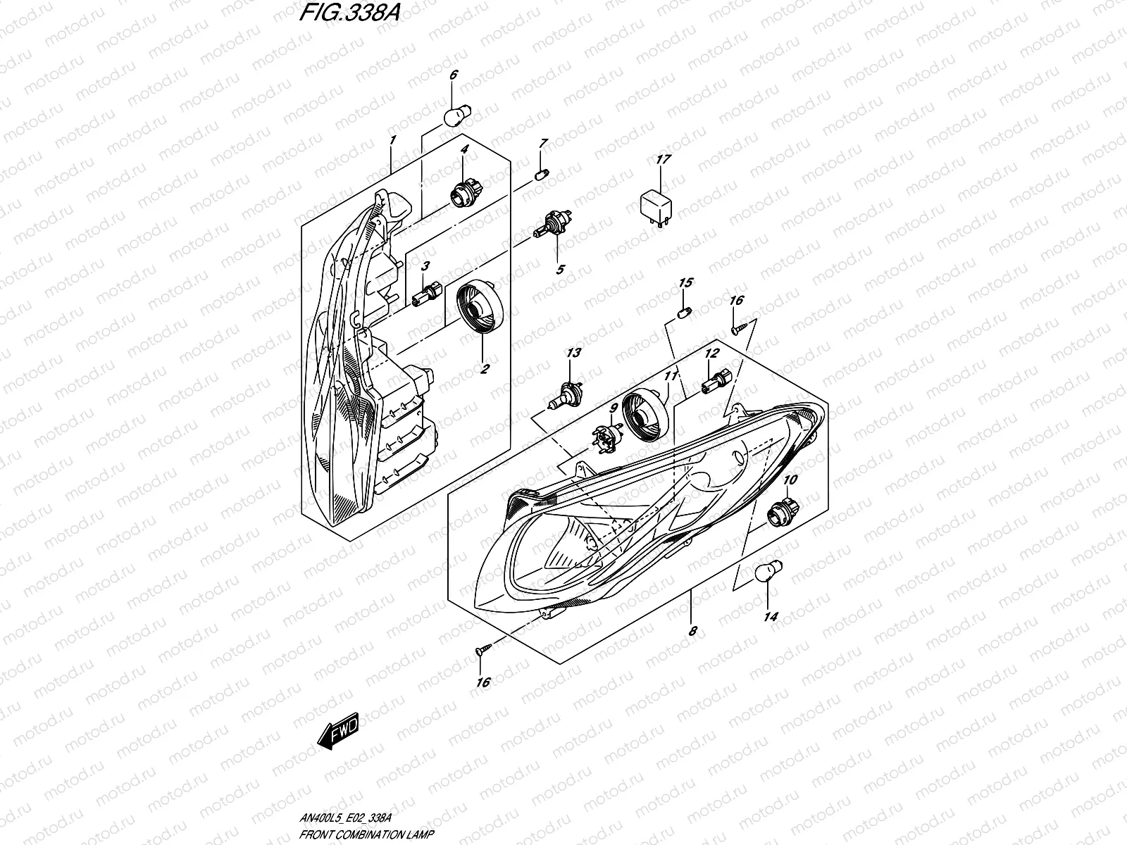 338A - FRONT COMBINATION LAMP