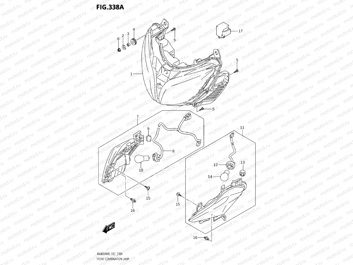 338A - FRONT COMBINATION LAMP