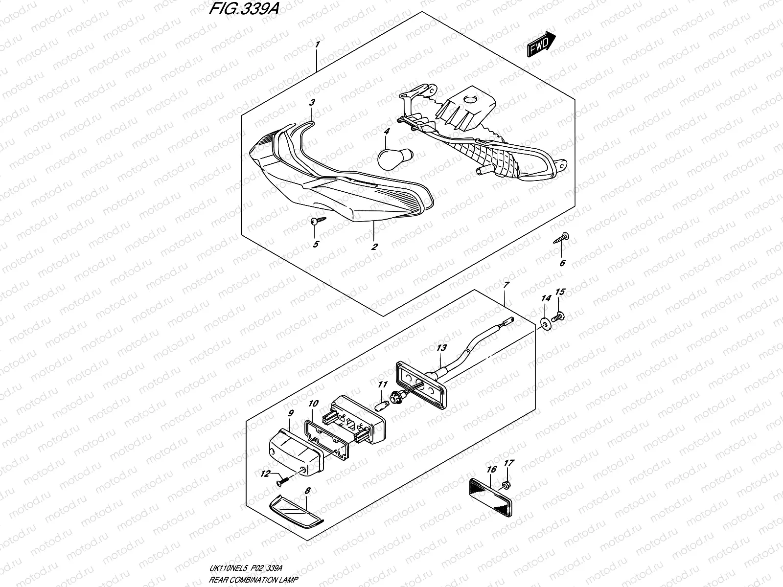 339A - REAR COMBINATION LAMP