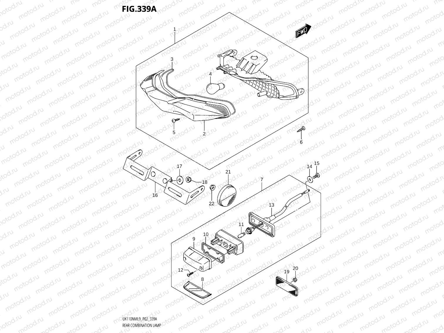 339A - REAR COMBINATION LAMP