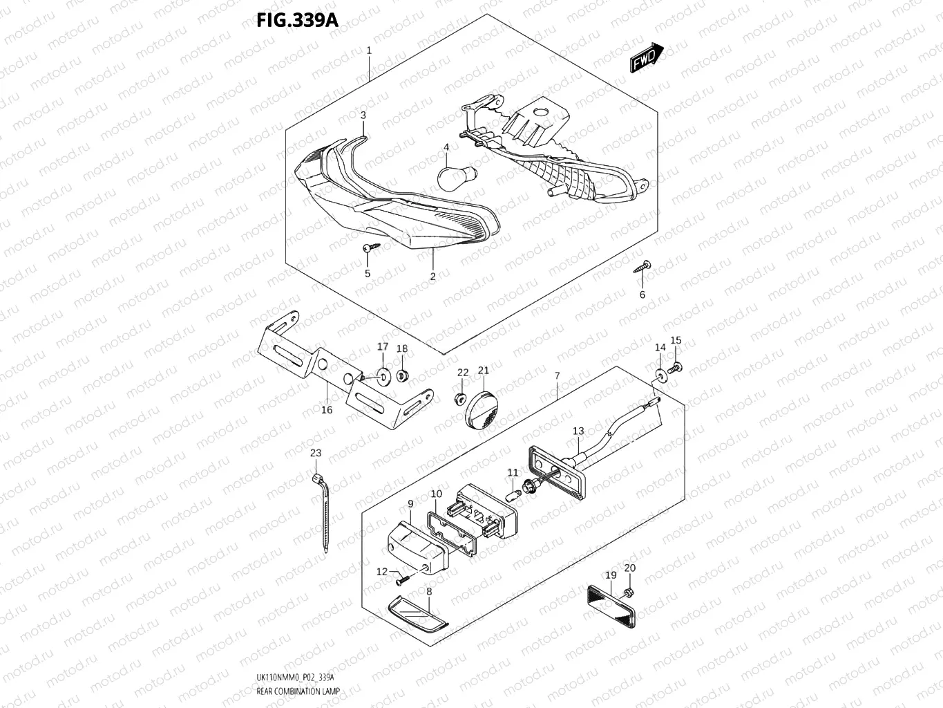 339A - REAR COMBINATION LAMP