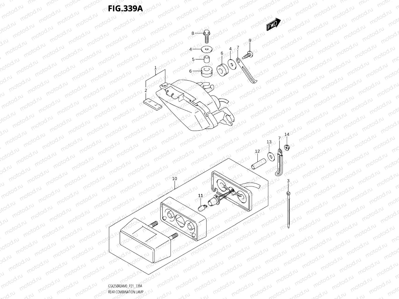 339A - REAR COMBINATION LAMP