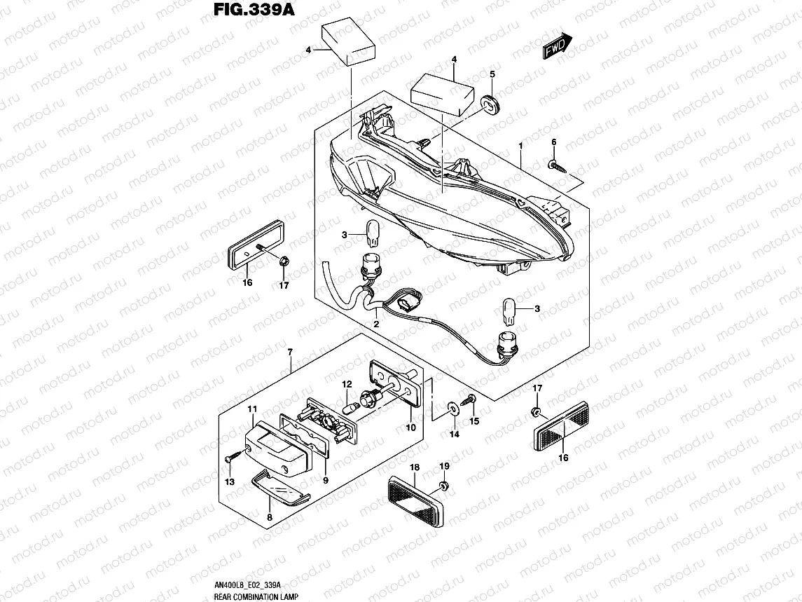 339A - REAR COMBINATION LAMP