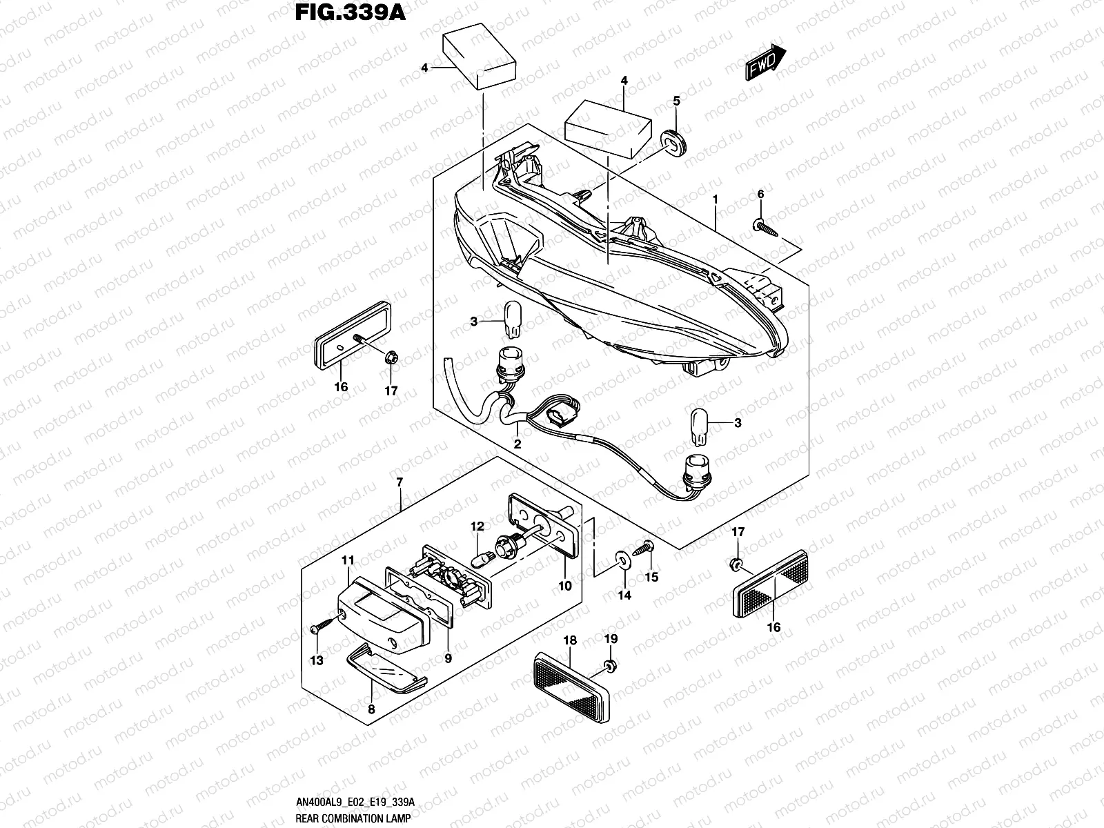 339A - REAR COMBINATION LAMP