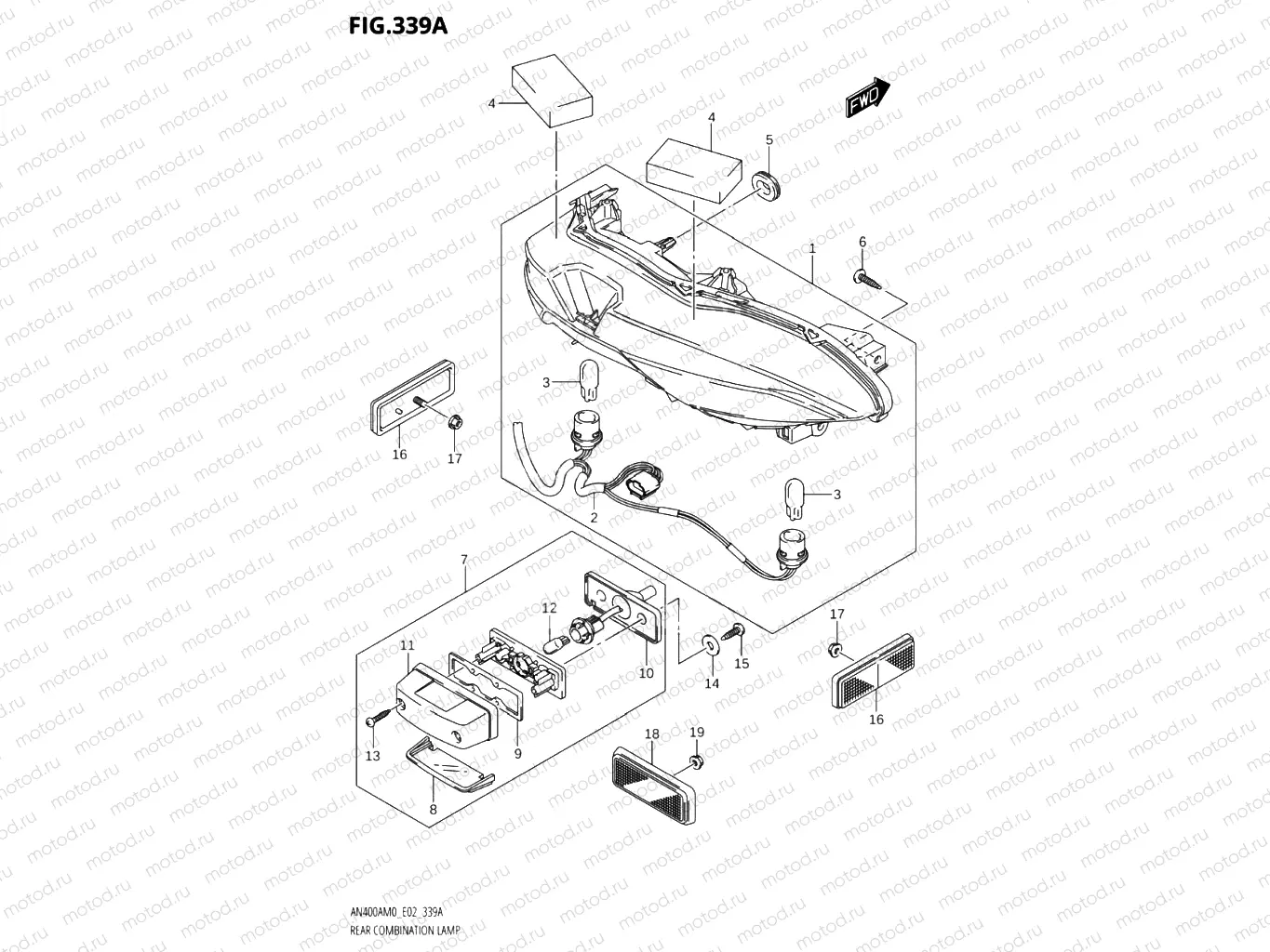 339A - REAR COMBINATION LAMP