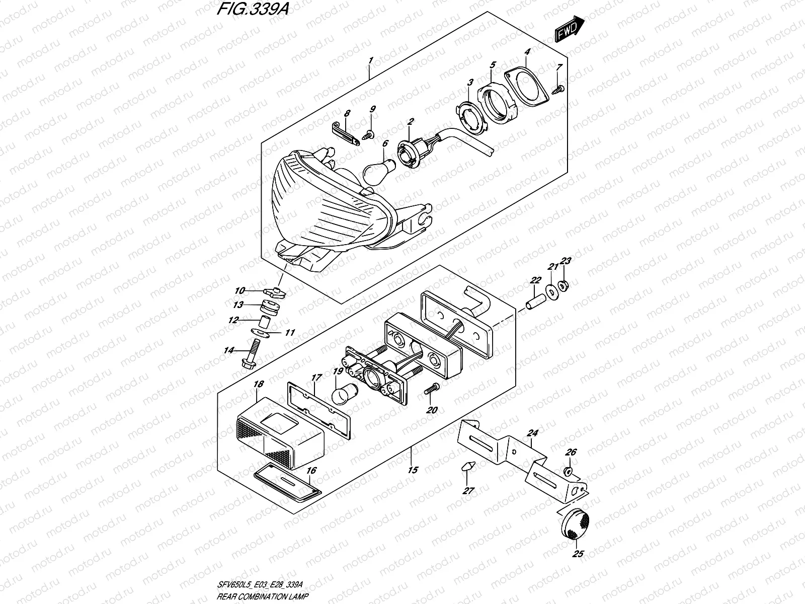 339A - REAR COMBINATION LAMP (SFV650L5 E03)