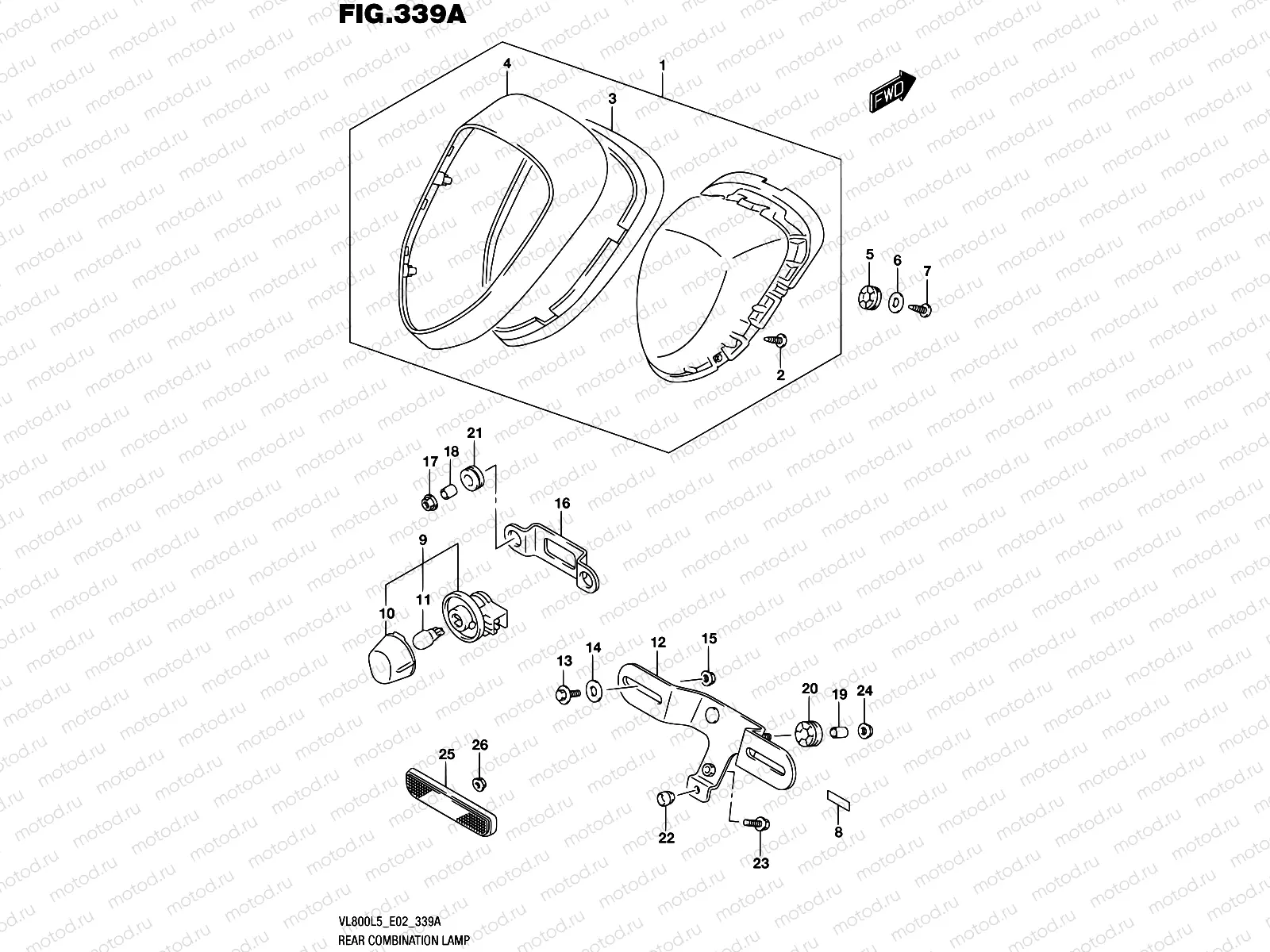 339A - REAR COMBINATION LAMP (VL800L5 E02)