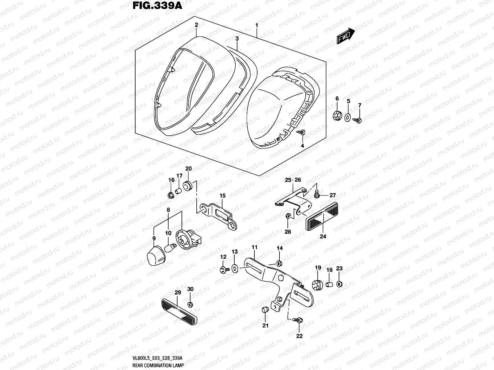 339A - REAR COMBINATION LAMP (VL800L5 E03)