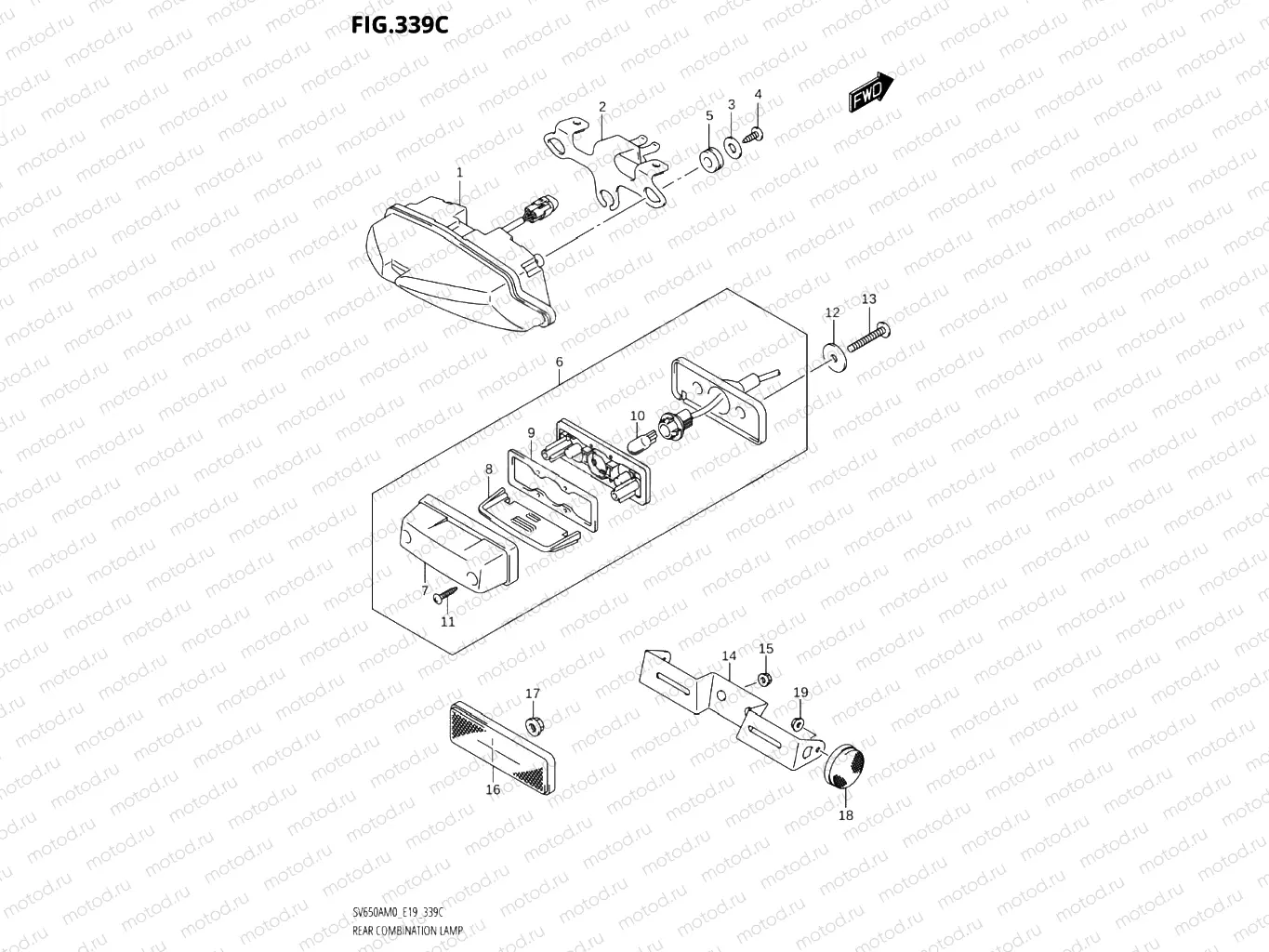 339C - REAR COMBINATION LAMP