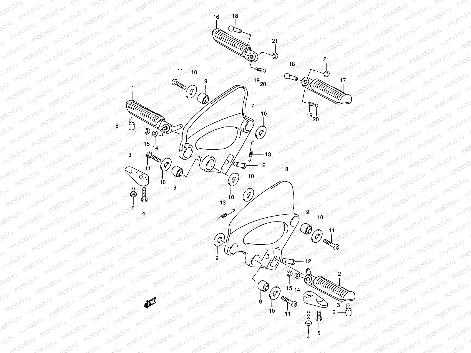 33A - FOOTREST (SEE NOTE)