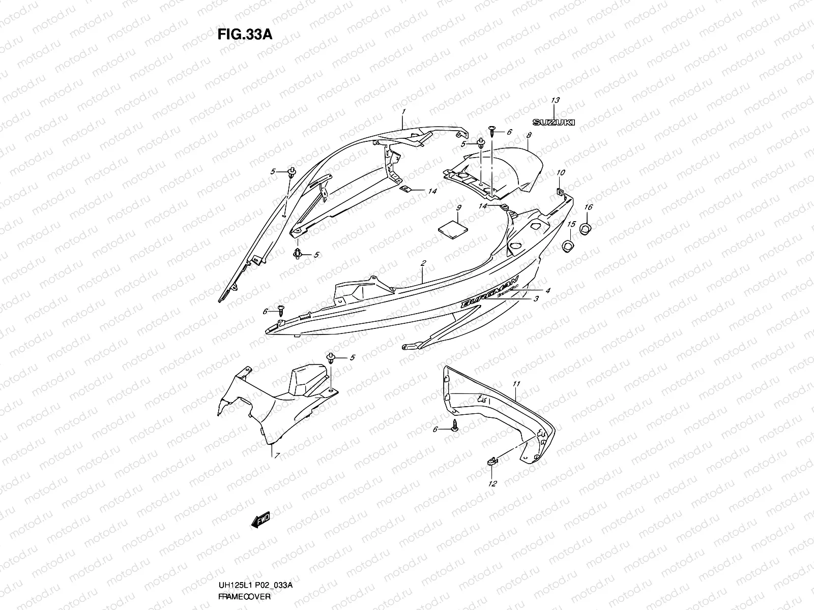 33A - FRAME COVER (MODEL EXECUTIVE P19)