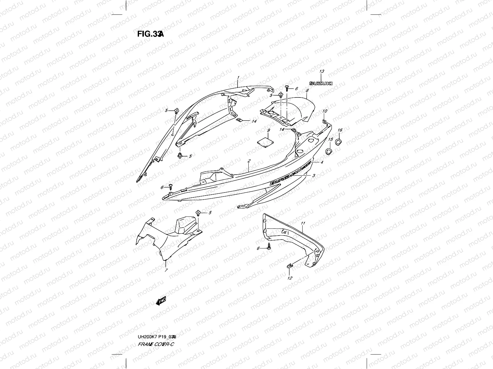 33A - FRAME COVER (MODEL K8)