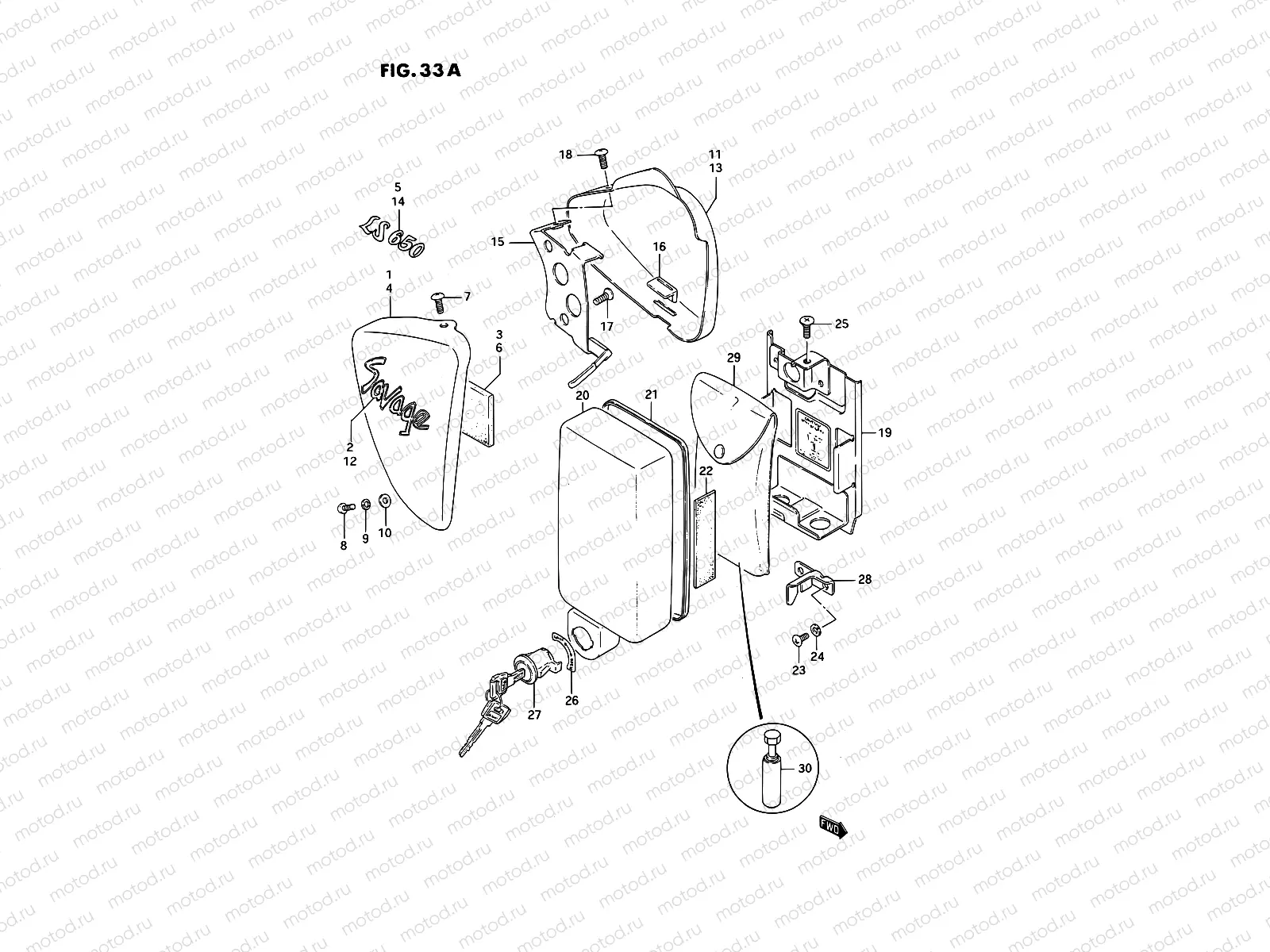 33A - FRAME COVER (MODEL M/R)