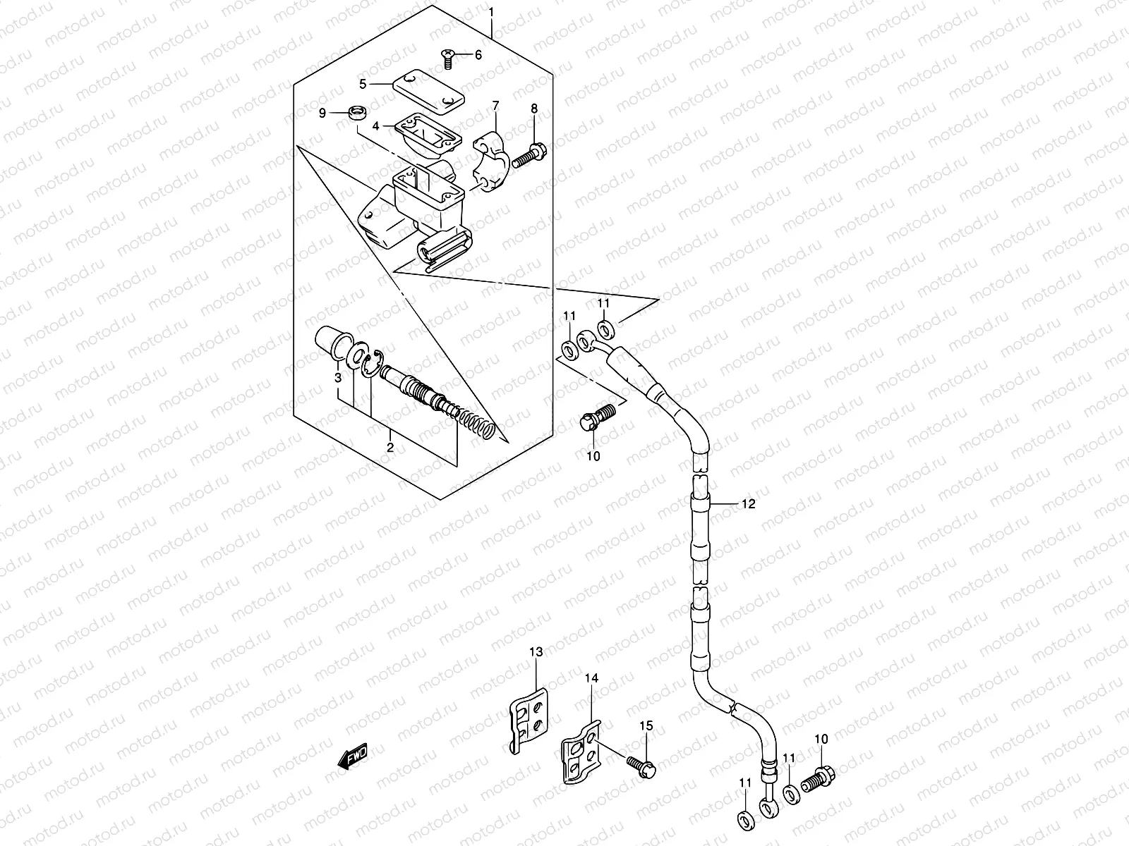 33A - FRONT MASTER CYLINDER (MODEL K5/K6)