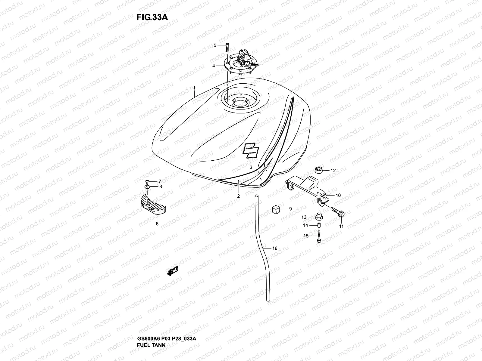 33A - FUEL TANK (MODEL K4)