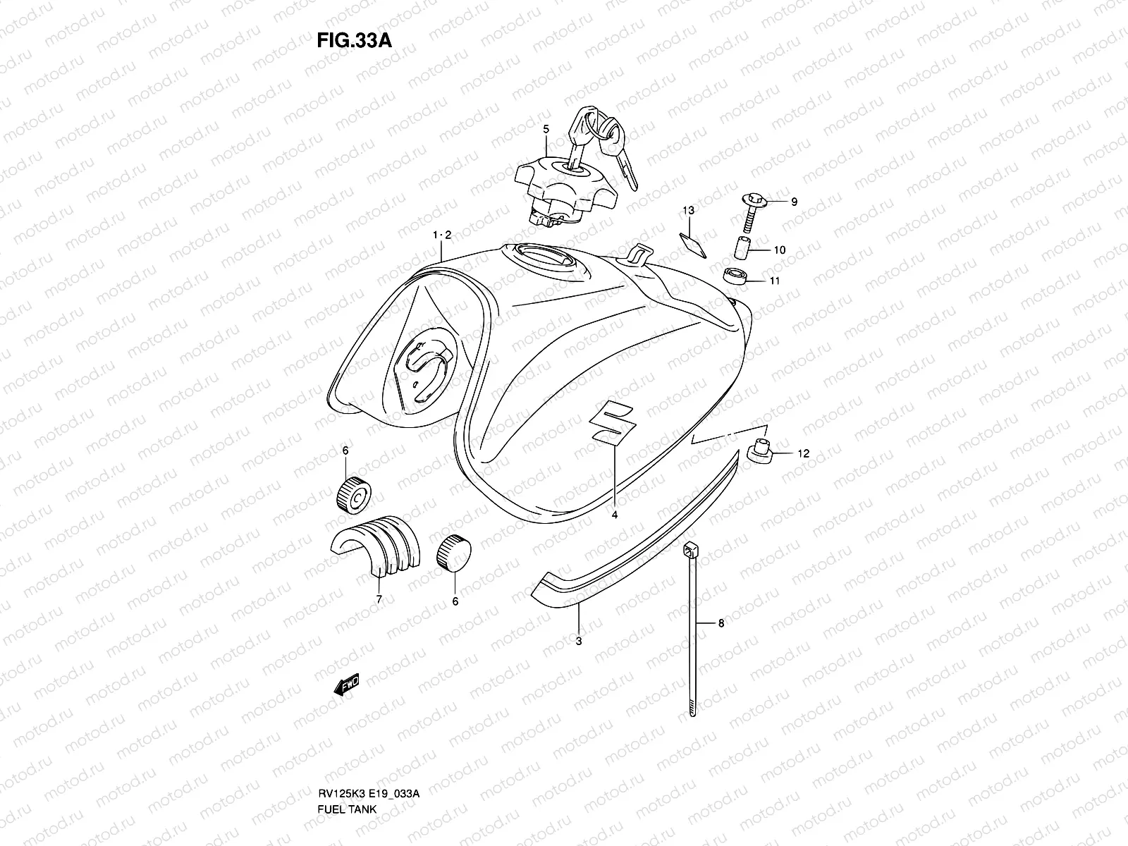 33A - FUEL TANK (MODEL K5/K6/K7)