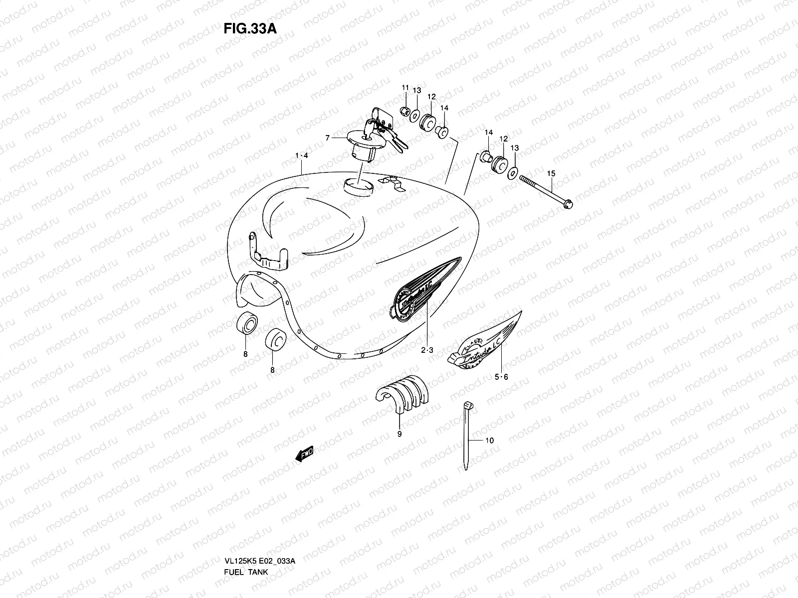 33A - FUEL TANK (MODEL K6/K7)
