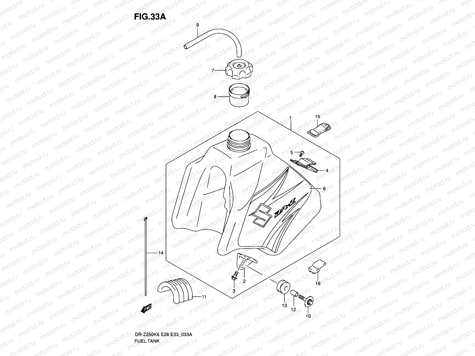 33A - FUEL TANK (MODEL K7)