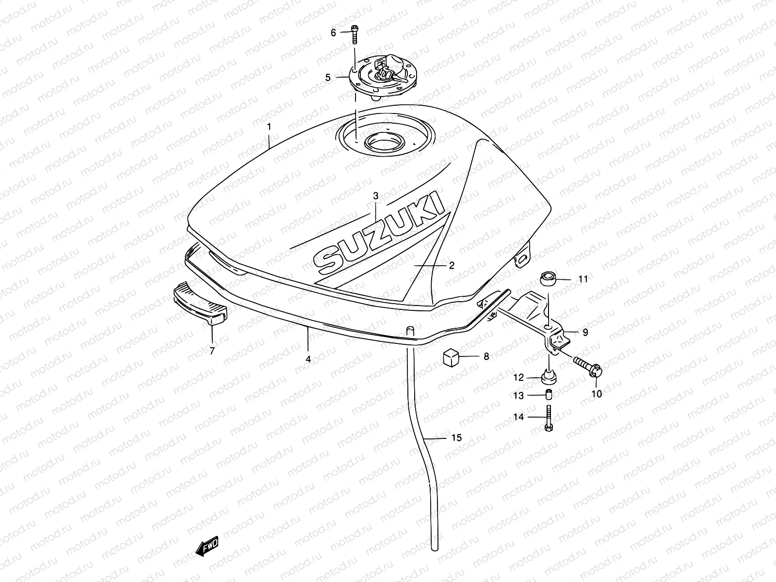 33A - FUEL TANK (MODEL W/X)