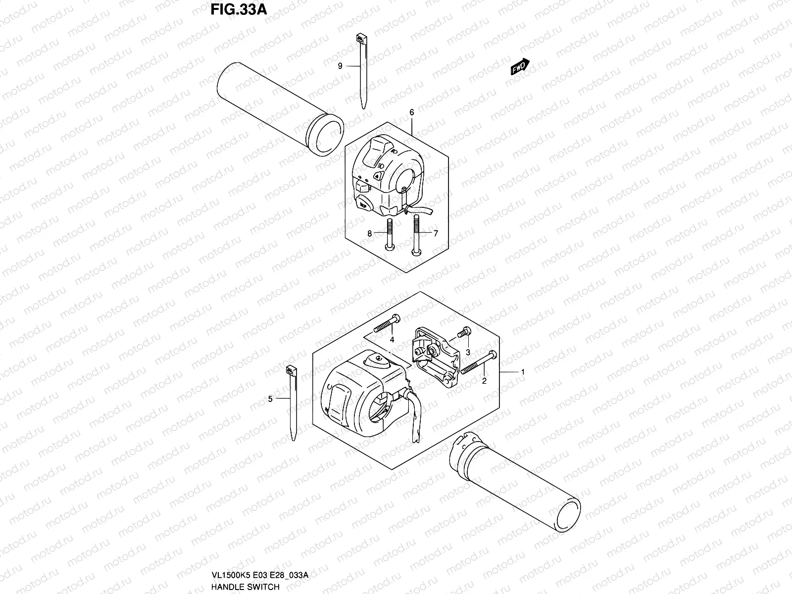 33A - HANDLE SWITCH (MODEL K7/K8/K9)