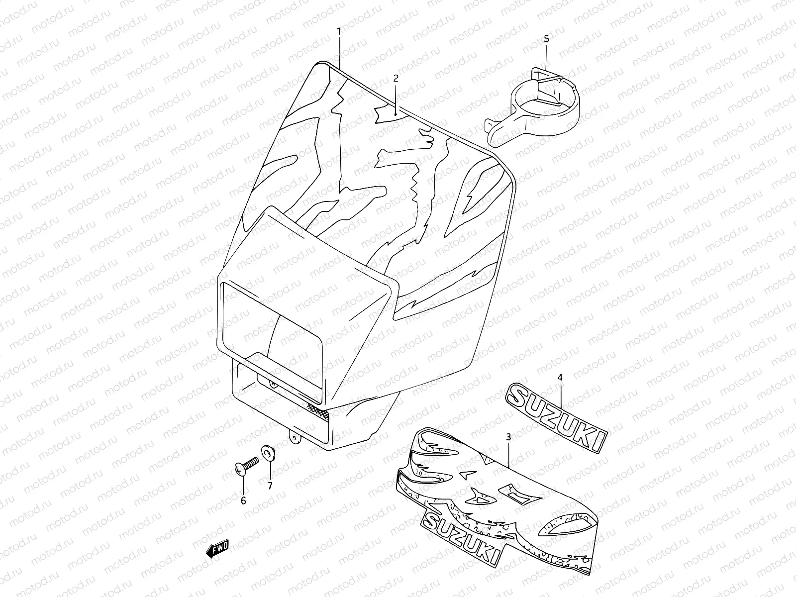 33A - HEADLAMP COVER (MODEL N/P/R)
