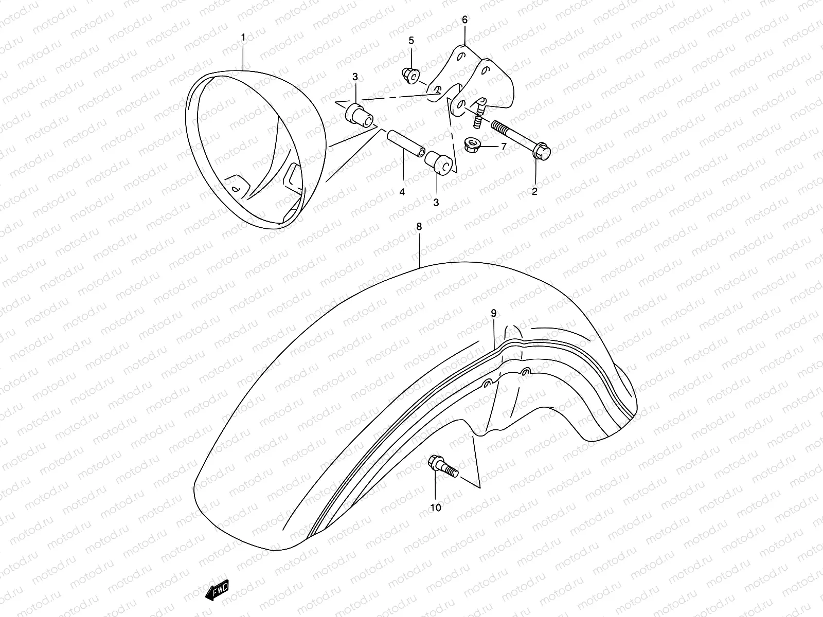 33A - HEADLAMP HOUSING (MODEL Y)