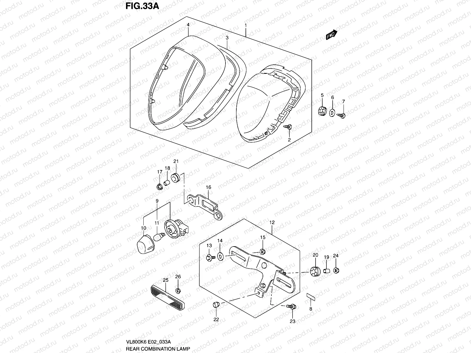 33A - REAR COMBINATION LAMP (MODEL K9/L0)