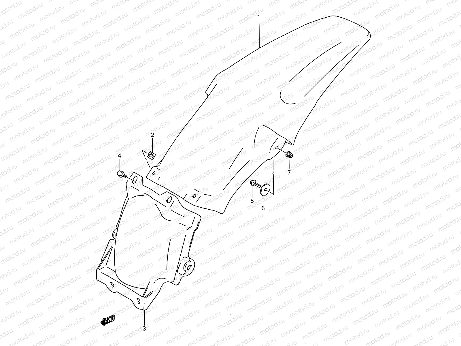 33A - REAR FENDER (MODEL P/R/S)
